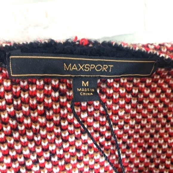 MAXSPORT Aztec Boho Mid Length Knitted Sweater Cardigan Size M - Picture 10 of 12